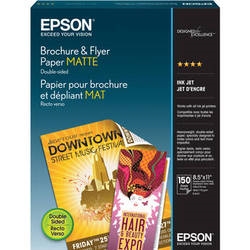 Epson Brochure/Flyer Paper Matte for Ink Jet 8.5" x 11" - 150 Sheets - S042384