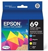 Epson 69 ( T069520 ) OEM Colour Combo Pack includes Cyan, Magenta and Yellow for the Epson Stylus C120 / CX5000 / CX6000 / CX7000F / CX7400 / CX8400 / CX9400F InkJet Printers