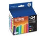 Epson 124 ( T124520 ) OEM Colour Moderate Capacity Multi-Pack Ink Cartridge (includes one each of Cyan, Magenta and Yellow)  for the Epson Stylus NX125 / NX127 / NX230 / NX330 / NX420 / NX430 , WorkForce 320 / 323 / 325 / 435 InkJet Printers