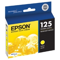 Epson 125 ( T125420 ) OEM Yellow Inkjet Cartridge for the Epson Stylus NX125 / NX127 / NX420 / NX625, WorkForce 320 / 323 / 325 / 520 InkJet Printers 