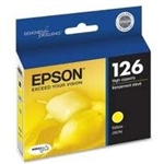 Epson 126 ( T126420 ) OEM Yellow High Yield Inkjet Cartridges for the Epson WorkForce 520 / 60 / 630 / 633 / 635 / 840 InkJet Printers