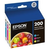 Epson 200 ( T200520 ) OEM Colour Combo Pack includes Cyan, Magenta and Yellow for the Epson Expression Home XP-200 / XP-400 InkJet Printers
