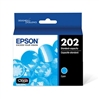Epson 202 ( T202220 ) OEM Cyan Inkjet Cartridge for the XP-5100 / WF-2860 Printers