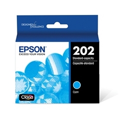 Epson 202 ( T202220 ) OEM Cyan Inkjet Cartridge for the XP-5100 / WF-2860 Printers