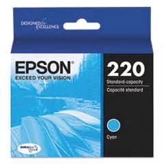 Epson 220 ( T220220 ) OEM Cyan Inkjet Cartridge for the WorkForce WF-2630 / 2650 / 2660 Printers