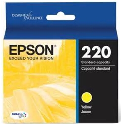 Epson 220 ( T220420 ) OEM Yellow Inkjet Cartridge for the WorkForce WF-2630 / 2650 / 2660 Printers