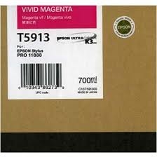 Epson T5913 ( T591300 ) OEM Magenta Inkjet Cartridge  for the Stylus Pro 11880 <br>Yield: 700ml