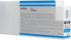 Epson T5962 ( T596200 ) OEM Cyan Inkjet Cartridge for the Epson Stylus Pro 7900 InkJet Printers<br>Yield: 350 ml
