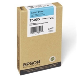 Epson T6035 ( T603500 ) OEM Light Cyan Inkjet Cartridge for the Epson Stylus Pro 7800 / 7880 / 9800 / 9880 inkjet printers