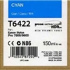 Epson T6422 ( T642200 ) OEM Cyan Inkjet Cartridge for the Epson Stylus Pro 7900/9900 Printers<br>Yield: 150 ml