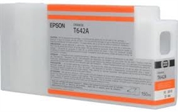 Epson T642A ( T642A00 ) OEM Orange Inkjet Cartridge for the Epson Stylus Pro 7900/9900 Printers<br>Yield: 150 ml