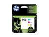HP 952 ( N9K27AN ) OEM Colour Combo Pack includes one each of Cyan, Magenta and Yellow
