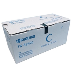 Kyocera Mita TK-5242C ( TK5242C ) OEM Cyan Laser Toner Cartridge