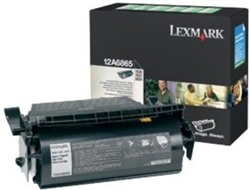 Lexmark 12A6865 OEM "Return Program" Black High Capacity Laser Toner Cartridge