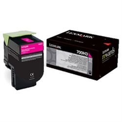 Lexmark 700H3 ( 70C0H30 ) OEM Magenta High Yield Laser Toner Cartridge