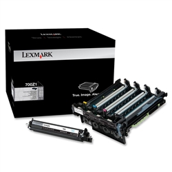 Lexmark 700Z1 ( 70C0Z10 ) OEM Black Imaging Kit includes Imaging Unit (Drum Frame with Black, Cyan,Yellow, Magenta Drum Units) and Black Developer Unit