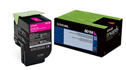 Lexmark 801M ( 80C10M0 ) OEM "Return Program" Magenta Toner Cartridge