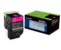 Lexmark 801SM ( 80C1SM0 ) OEM "Return Program" Magenta Laser Toner Cartridge