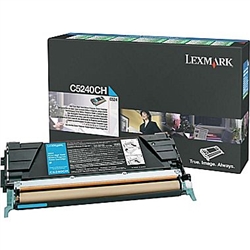Lexmark C5240CH OEM "Return Program" Cyan High Yield Laser Toner Cartridge