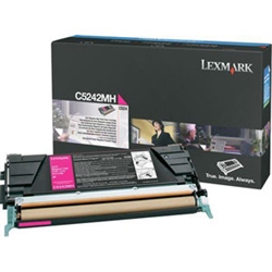 Lexmark C5242MH OEM Magenta High Yield Laser Toner Cartridge
