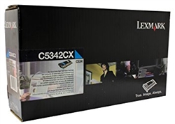 Lexmark C5342CX OEM Cyan Extra High Yield Laser Toner Cartridge