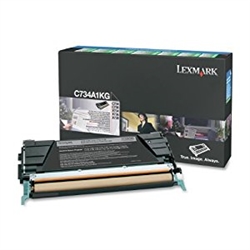 Lexmark C734A1KG OEM "Return Program" Black Laser Toner Cartridge