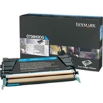 Lexmark C736H2CG OEM Cyan High Yield Laser Toner Cartridge