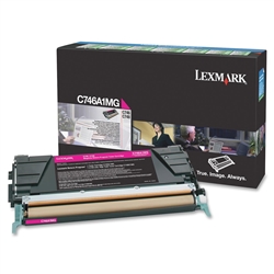 Lexmark C746A1MG OEM "Return Program" Magenta Laser Toner Cartridge