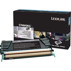 Lexmark C746H2KG OEM Black High Yield Laser Toner Cartridge