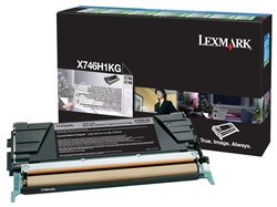 Lexmark X746H1KG OEM "Return Program" Black High Yield Laser Toner Cartridge