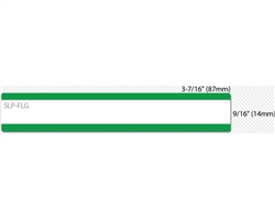 Seiko SLP-FLG White with Green Trim File Folder Labels 9/16" x 3 7/16" (130 labels per roll / 2 rolls per box)