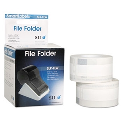 Seiko SLP-FLW White File Folder Labels 9/16" x 3 7/16" (130 labels per roll / 2 rolls per box)