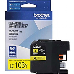 Brother LC103Y ( LC-103Y ) OEM Yellow High Yield Inkjet Cartridge