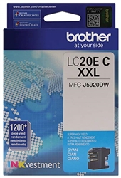 Brother LC20EC ( LC-20EC ) OEM Cyan Inkjet Cartridge