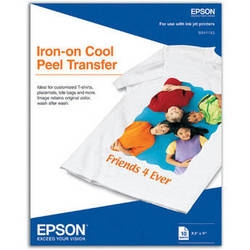 Epson Iron-On Transfer Paper for Inkjet 8.5" x 11" (Letter) - 10 Sheets - S041153