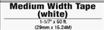 Brother DK2211 Continuous White Film Labels 1.1" x 50' (29mm x 15.2m)(Pack of 2)