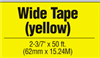Brother DK2606 Continuous Yellow Film Tape 2.4" x 50' (62mm x 15.2m)