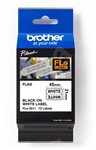 Brother FLE2511 Black Ink on White Polyester Die-Cut Flag Labels 21mm x 45mm long