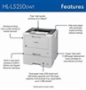Brother HL-L5210DWT Business Monochrome Laser Printer with Dual Paper Trays, Wireless Networking, and Duplex Printing