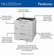 Brother HL-L5210DWT Business Monochrome Laser Printer with Dual Paper Trays, Wireless Networking, and Duplex Printing