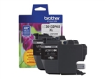 Brother LC30132PKS ( LC-30132PKS ) OEM Black High Yield Inkjet Cartridge (Dual Pack)