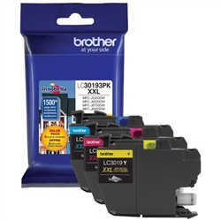 Brother LC30193PKS ( LC-30193PKS ) OEM Colour High Yield Inkjet Cartridges, Combo Pack