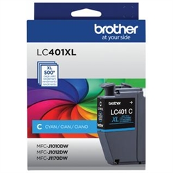 Brother LC401XLC ( LC-401XLC ) OEM Cyan High Yield Inkjet Cartridge