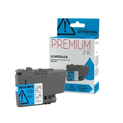 Brother LC401XLC ( LC-401XLC ) Compatible Cyan High Yield Inkjet Cartridge