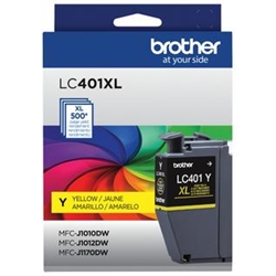 Brother LC401XLY ( LC-401XLY ) OEM Yellow High Yield Inkjet Cartridge