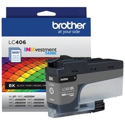 Brother LC406BK ( LC-406BK ) OEM Black Ink Cartridge