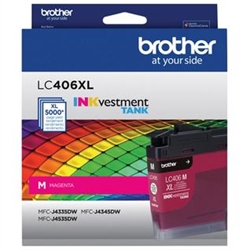 Brother LC406XLY ( LC-406XLY ) OEM Yellow High Yield Inkjet Cartridge