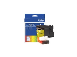Brother LC501Y ( LC-501Y ) OEM Yellow Ink Cartridge; 200 Pages