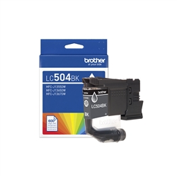 Brother LC504BK ( LC-504BK ) OEM Black Ink Cartridge; 600 Pages