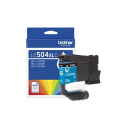 Brother LC504XLC ( LC-504XLC ) OEM Cyan High Yield Ink Cartridge; 1000 Pages